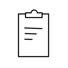 clipboard with blank paper