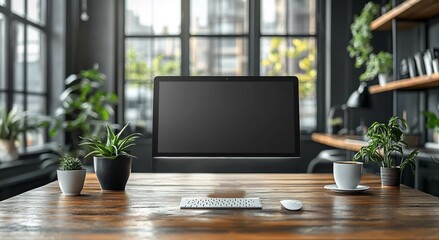 Fototapeta premium Professionalism clarity brochure mockup laid flat open panels offering ample space clean branding and professional content