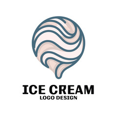 Ice Cream Vector Logo Design