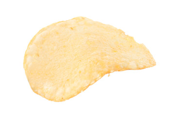 One tasty potato chip isolated on white
