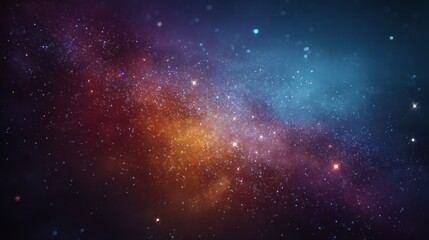 Starry night sky. Colourful galaxy space. Glowing stars in the night. New Year, Christmas and celebration background concept.  