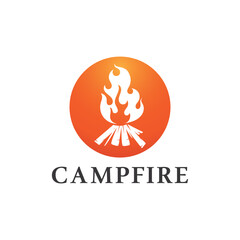 Campfire logo vector
