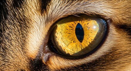 close up of a yellow cat eye
