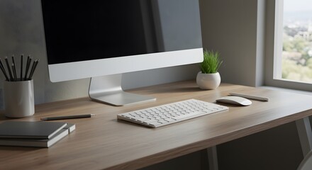 modern and minimalist office room