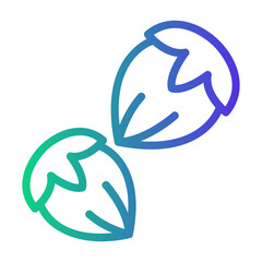 hazelnut Line Gradient Icon