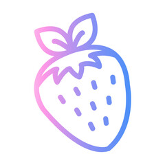 strawberry Line Gradient Icon