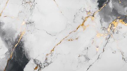 Obraz premium Polished Marble Surface in Dramatic Top Down View with Golden Veins