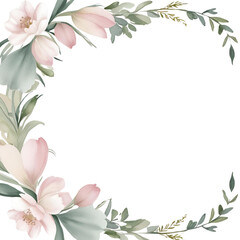 pink flowers frame