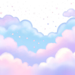 Obraz premium heart shaped clouds
