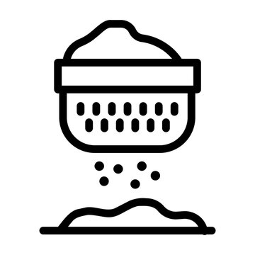 sieve sifting flour black outline clip art preview