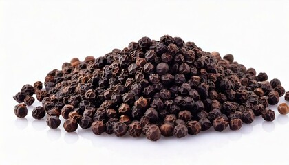 pepper, black, corns, spices, isolated, white, background, seasoning, food, ingredient, closeup, texture, raw, natural, aromatic, cooking, plant, flavor, fresh, healthy, whole, culinary, fragrant, org
