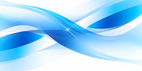 Naklejka premium Abstract Blue Wave Background Illustration