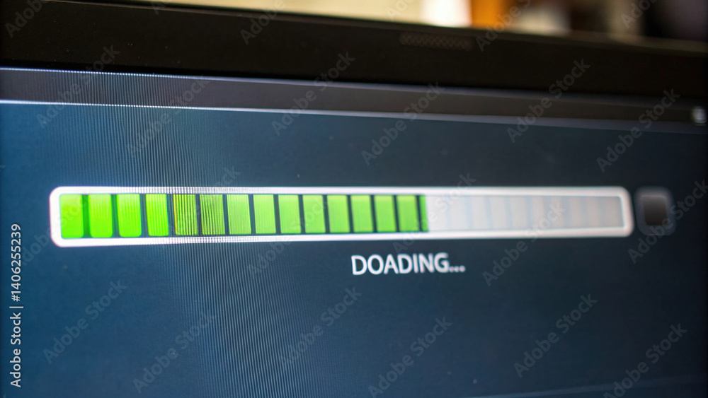 Aufkleber loading screens often symbolize stagnation in economy, reflecting wait for progress and development