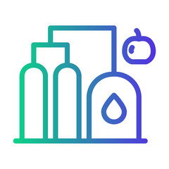 distillation Line Gradient Icon