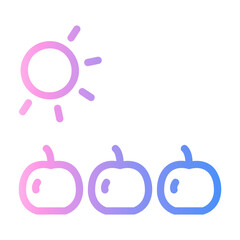 drying process Line Gradient Icon