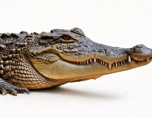 Fototapeta premium crocodile isolated on white background 
