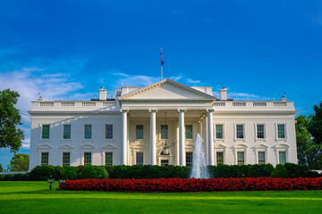 Obraz premium White House in Washington DC. American presidency residence. Federal government.