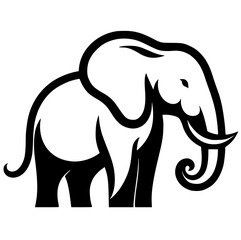Elephant logo silhouette