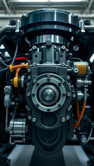 close up view of a jet engine