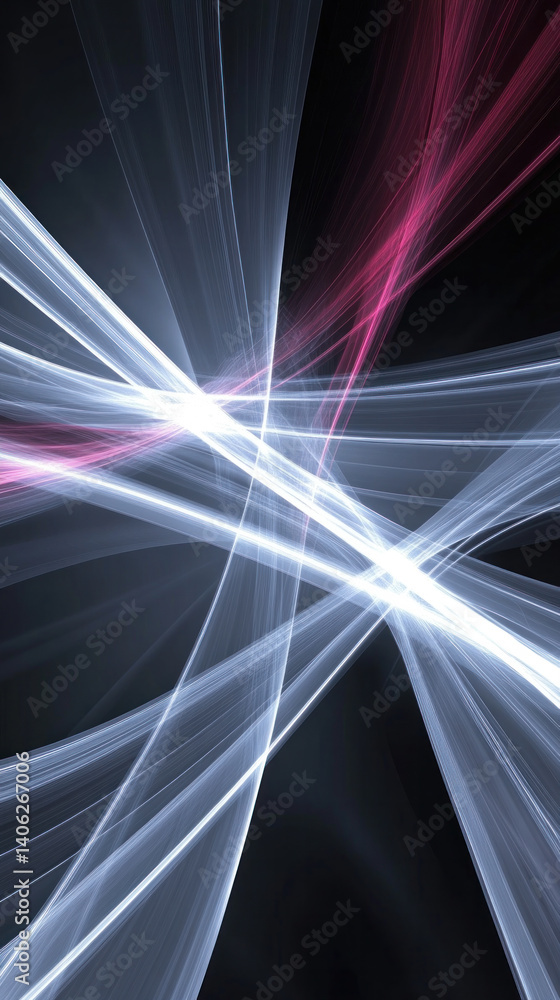 Aufkleber a blurry image of a white and blue line with a red line in the middle. the image is abstract and has