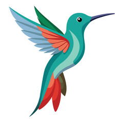Hummingbird isolated on white background