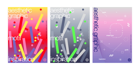 Confetti celebration festival graphic poster template shapes figure elements cover event layout concept gradient background geometric abstract front page trendy digital bold square circle pattern line