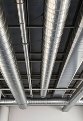 room filled with lots of metal pipes