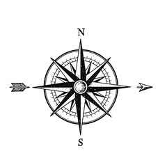 Compass Design Symbolizing Navigation and Travel  