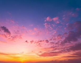 Fototapeta premium Pink, Purple , Pastel sunset sky Background in the evening after sun down with colorful sunl.j
