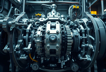 close up of a machine that is inside of a building