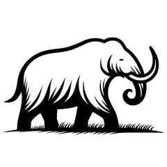 Mammoth logo silhouette