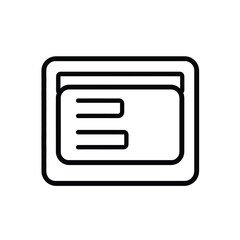 Fototapeta premium Rounded Rectangle with Inner Lines and Transparent Background Outline