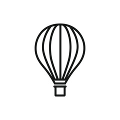 Fototapeta premium Simple Hot Air Balloon Icon Design with Transparent Background for Projects