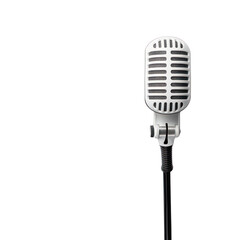 Fototapeta premium Vibrant microphone performance studio setting cutout background creative environment close-up viewpoint