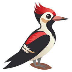 Woodpecker isolated on white background