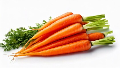Vegetables, Carrots Isolated on White Background. 