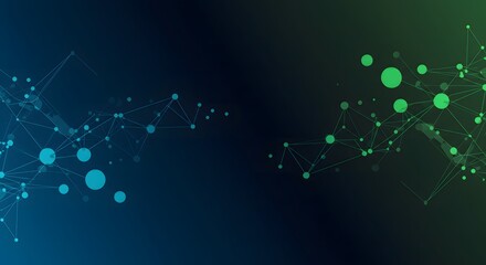 Abstract Network Connection with Dots and Lines Technology Background Design