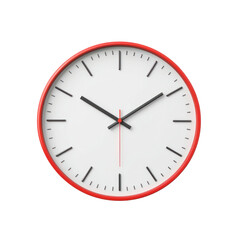 Modern wall clock design home interior cutout background minimalist style close-up timekeeping art