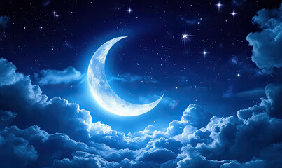 Obraz premium Crescent Moon Art on transparent background