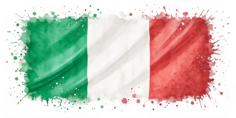 Watercolor Splash Flag of Italy Isolated on Transparent Background

Italian Flag Watercolor Style – Artistic Splash Transparent PNG