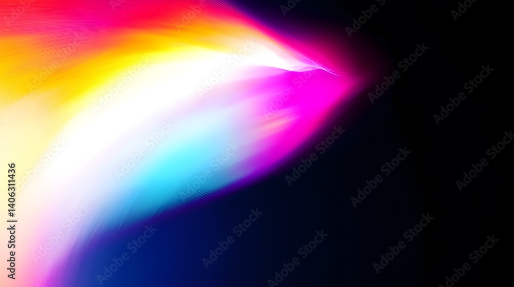Poster spectral light diffraction on dark background
