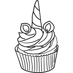 cupcake vector illustration