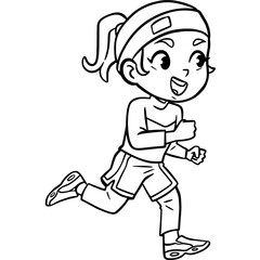 cartoon boy running