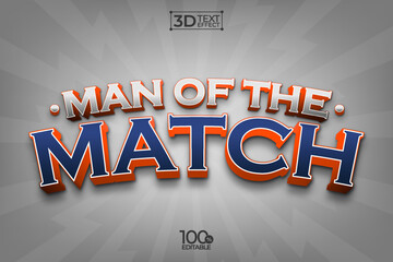 Man Of The Match  3D Text effect