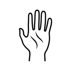 Obraz premium Hand Symbol Outline Style with Transparent Background design