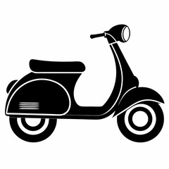 vintage scooter vector