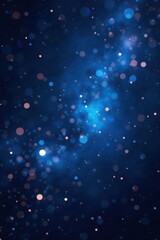 Dark blue frame with glitter bokeh and starry night light art, magic, bokeh