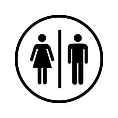 men and women toilet vector icon,