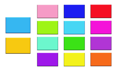 colorful rectangular blocks vector design – bright vibrant color palette abstract shapes for graphic design, printing, kids projects, and modern backgrounds, transparent background