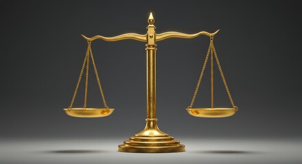 Golden Scales of Justice Symbolizing Fairness and Balance